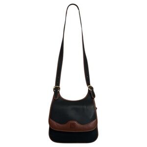 Vintage Traditions Buffalo? Two Toned Leather Bag Black Brown Shoulder Purse